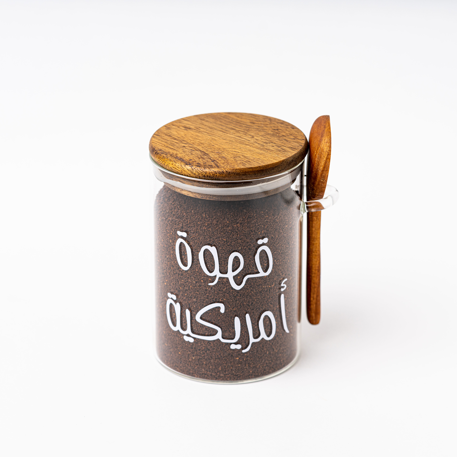 Picture of Airtight Jar 450 ml with spoon - Dark Brown lid