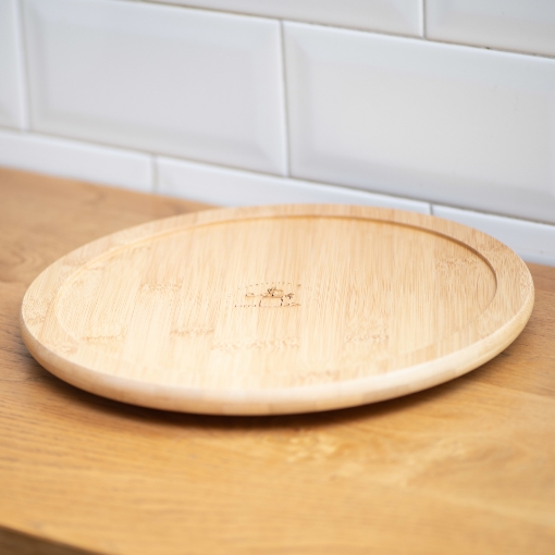 Picture of Rotary single layer wooden plate - Natural Wood