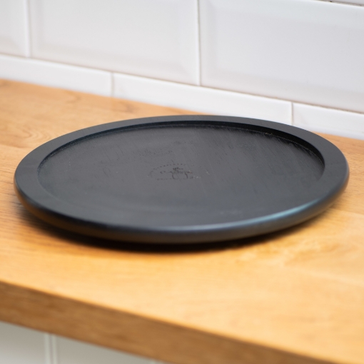 Picture of Rotary single layer wooden plate - Black