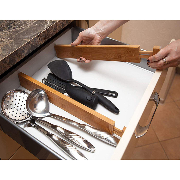 Jarra. Expandable Wooden drawer divider Natural Wood