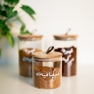 Picture of Leather lid jar -set of 3