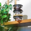 Picture of Three Stackable glass jar with Three Black lid
