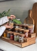 Picture of Three Tier Stand 15 Jars 200 ml Set - Acacia Wood -SH
