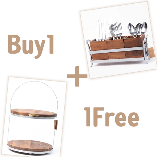 Picture of Buy 1 Sliver Stand Dark Wood + Get 1 Caddy for free