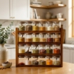 Picture of Four Tier Spice Rack With 24 Jars 200 ml - Dark Set